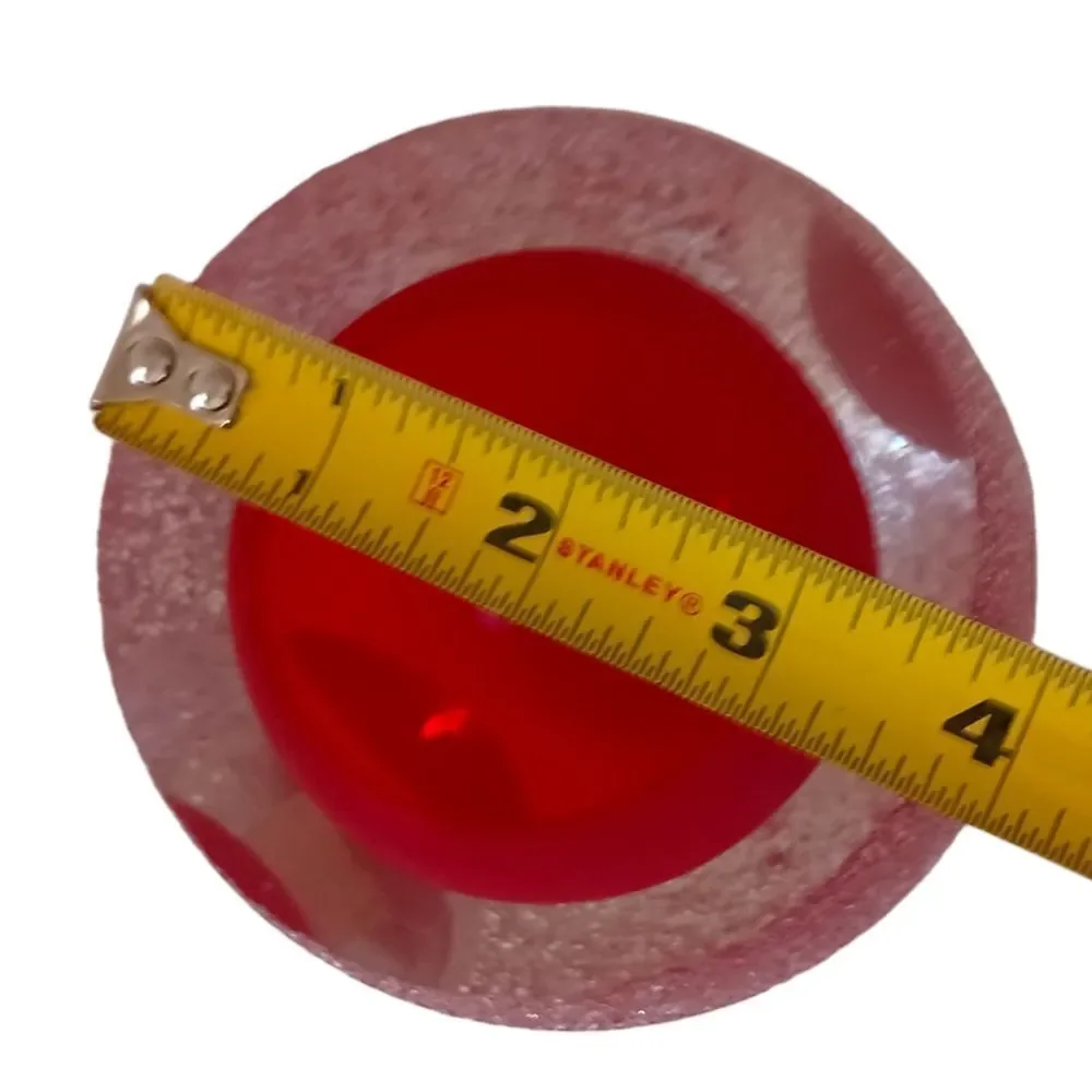 Fifth Ave Crystal‎ Candle Holder Geode Sugar Textured Red Tealight Votive GOTH.